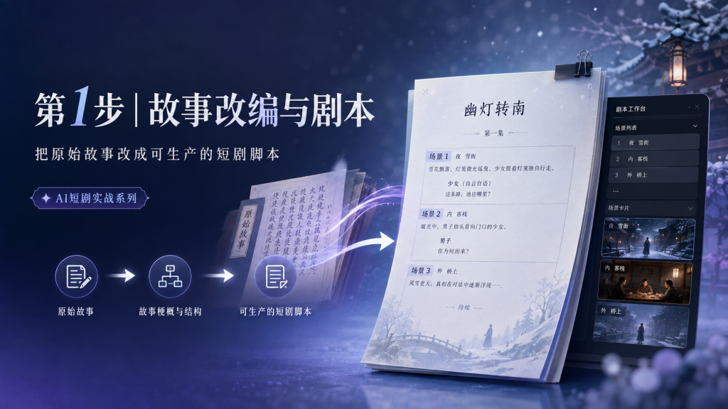AI短剧故事改编与剧本实战教程