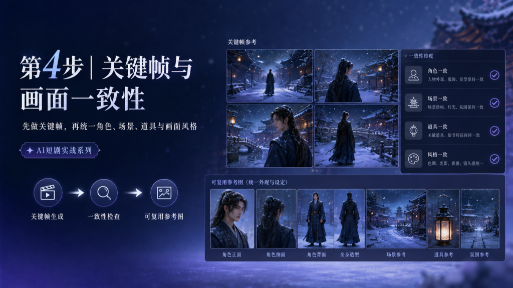 AI短剧关键帧与画面一致性实战教程