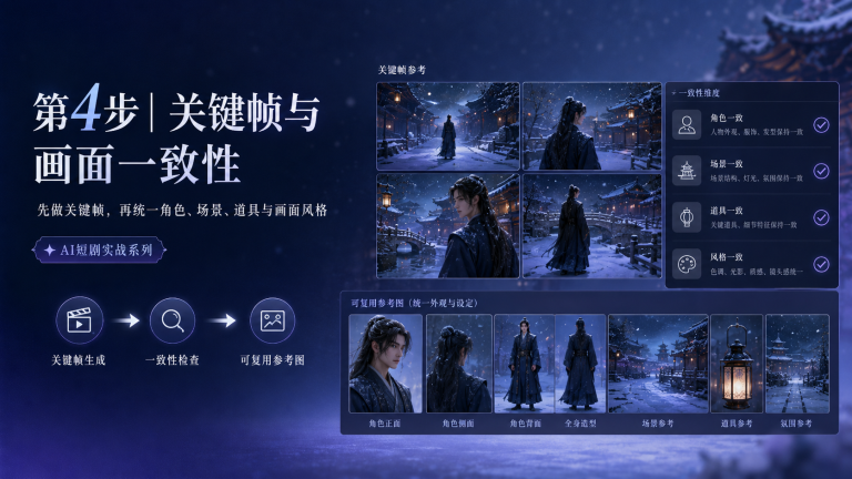 AI短剧关键帧与画面一致性实战教程